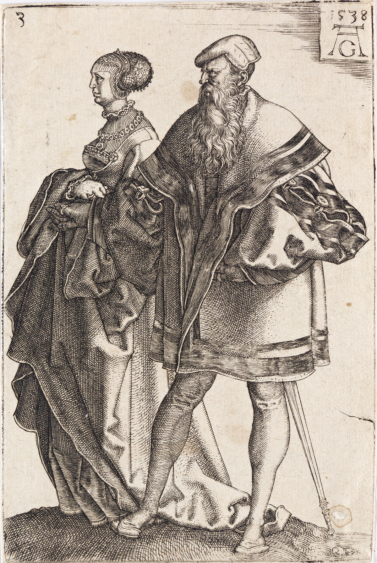 HEINRICH ALDEGREVER Two engravings from the Large Wedding Dancers.